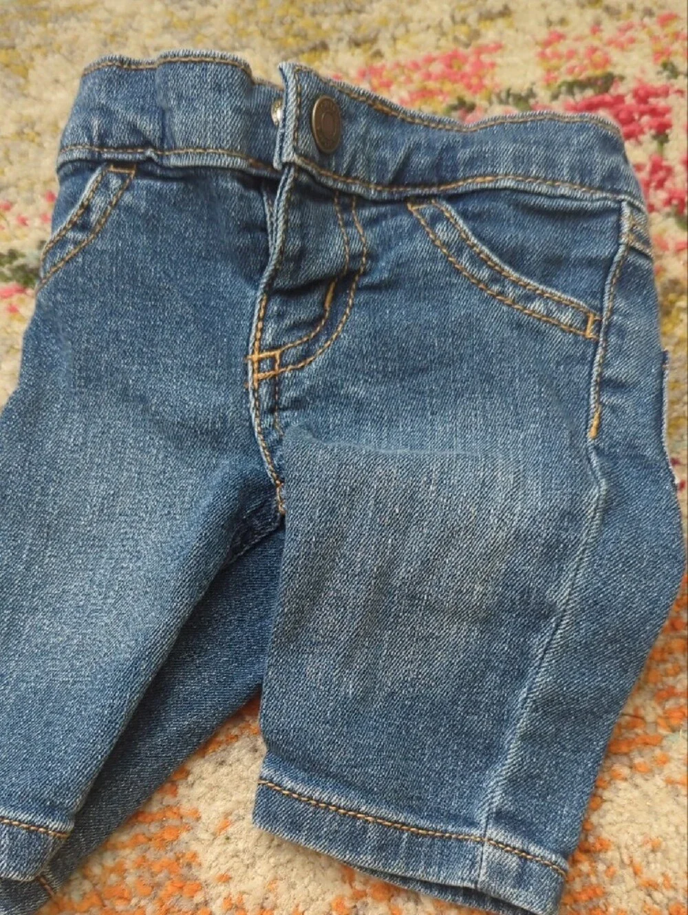 Carter's Newborn Brown Corduroy Jacket Set With Onesie & Jeans